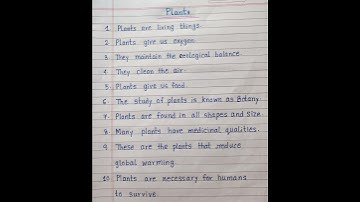 10 Lines Essay On Plants In English