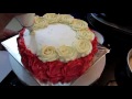 Anniversary Rose Cake with Whipped Cream | How to make Rose Swirl Cake with No Fondant in Hindi
