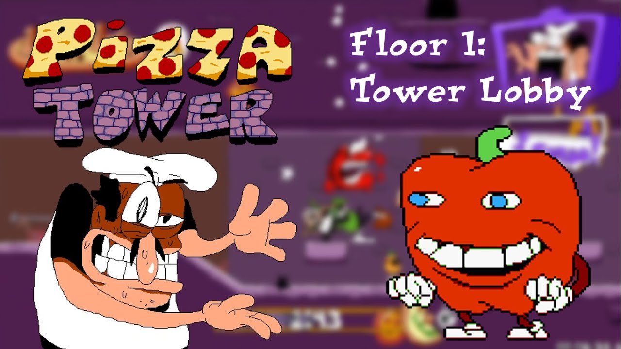 Pizza Tower Walkthrough (Floor 1 Tower Lobby) YouTube