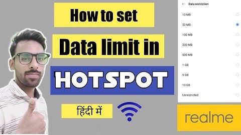 how to set data uses limit in hotspot | hotspot data restriction realme |