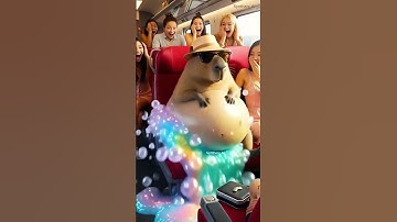 ✨ Magical Capybara on a Train | Bubbles, Foam & Slime Show 🐹💫#capybara #cuteanimals #magic #cutepets