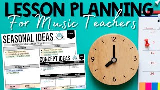 Lesson Planning for Music Teachers - Create a Month at a Glance in 5 Easy Steps
