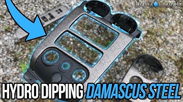 HYDRO DIPPING DAMASCUS STEEL | Liquid Concepts | Weekly Tips and Tricks