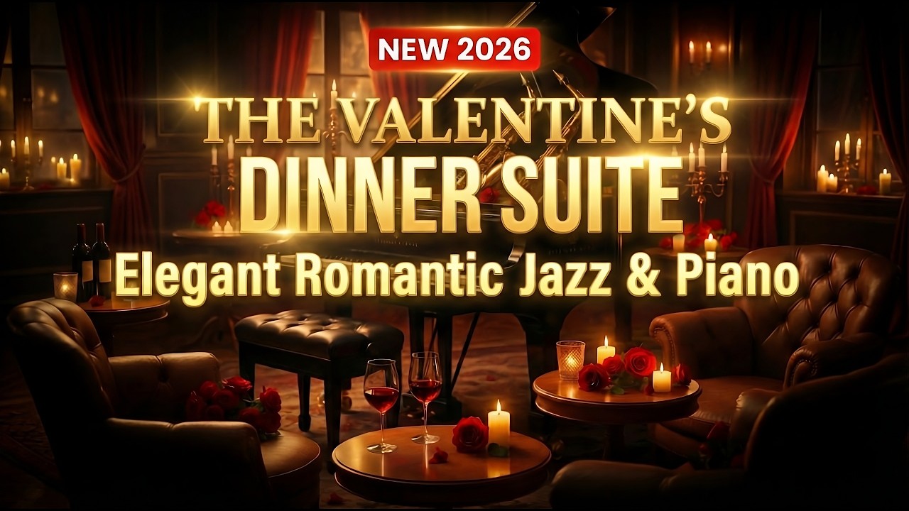 🔴 [NEW 2026 MIX] The Valentine's Dinner Suite: Elegant Romantic Jazz & Piano 🍷