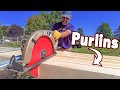 The Last Purlins (for now) -  40x72 Gambrel Post Frame Episode 8