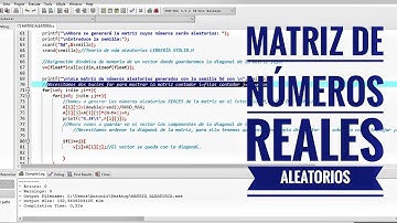 MATRIZ DE NÚMEROS ALEATORIOS || Programación en C || Ingenieria con K