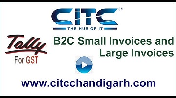 Tutorial video on B2C Small invoices and large invoices in Tally GST
