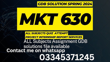 mkt630 GDb solution Spring 2024