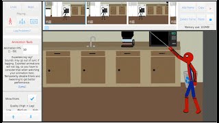 Stick Nodes free version + sound effects -- Spiderman -- Testing Animation
