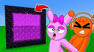 How to Make A Portal To The PINKI X OREN SPRUNKI Dimension in Minecraft!