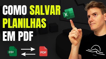 Como SALVAR PLANILHAS do EXCEL em PDF de Forma SIMPLES!