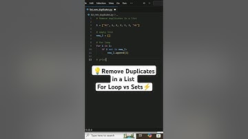 remove duplicates in a list using #python🧹 | Loop vs Set #pythonforbeginners #programming #coding