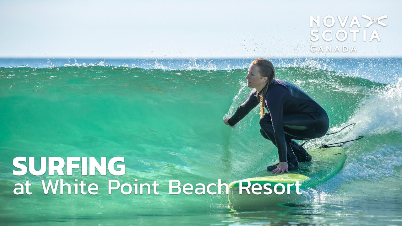 Surfing at White Point Beach Resort in Nova Scotia, Canada YouTube