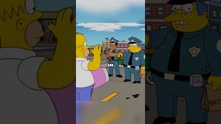 Homer Gets Arrested...#treandingshort #cartoon #viralvideo #simpsons