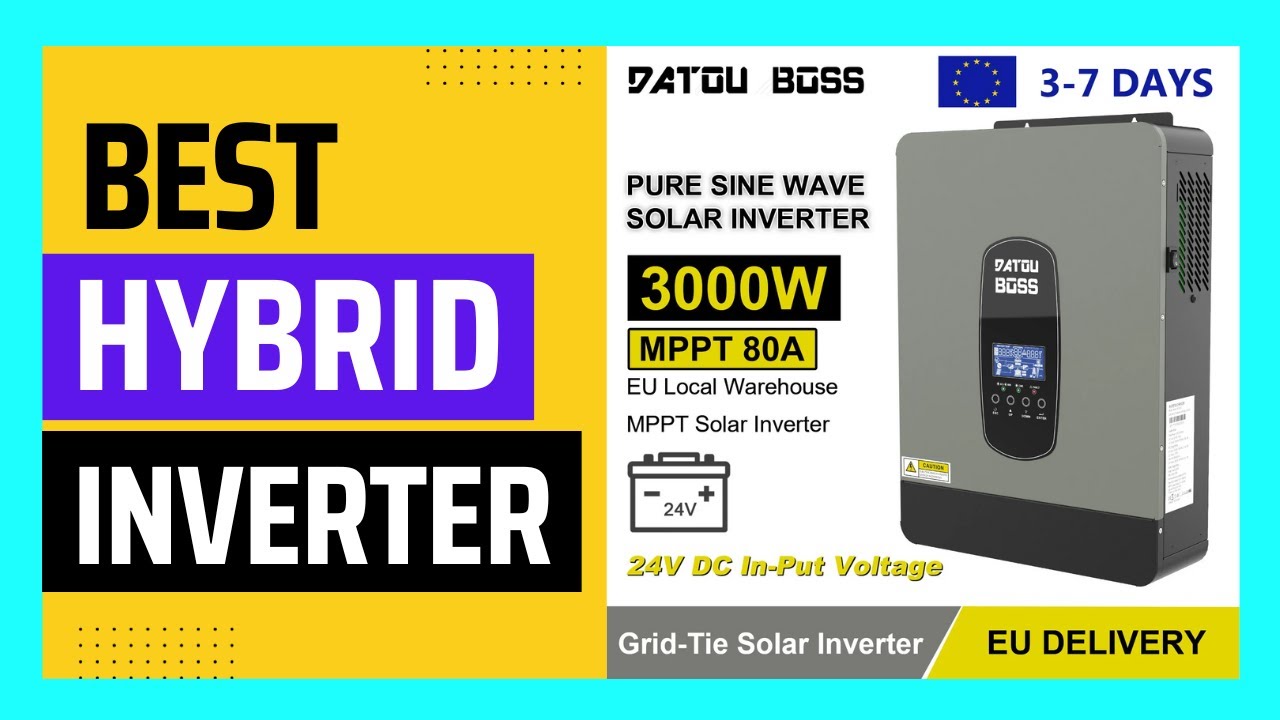 DATOUBOSS Hybrid Solar Inverter 3000W 24V 230V Pure Sine Wave Inverter 