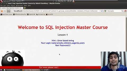 Udemy SQL Injection Master Course : Lecture 10   Dumping the database for Challenge solution 1