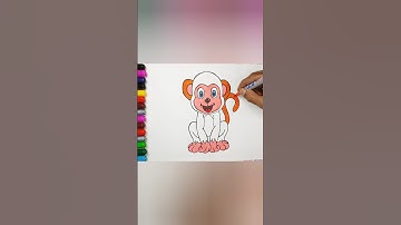 Easy Monkey Drawing for Kids
