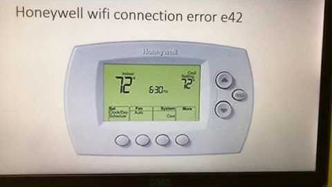 Honeywell wifi connection error
