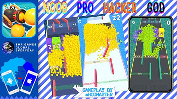 NOOB vs PRO vs HACKER vs GOD in Balls Fall! 3D by VOODOO
