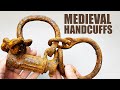 Medieval Shackles Handcuffs Restoration. Rusty Lock Restoration
