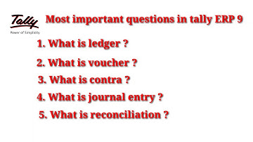 Tally questions and answers - part 1