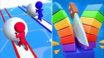 Snow Race Vs Slice It All 🟥❌🟥Walkthrough Android IOS New Levels Gameplay Update