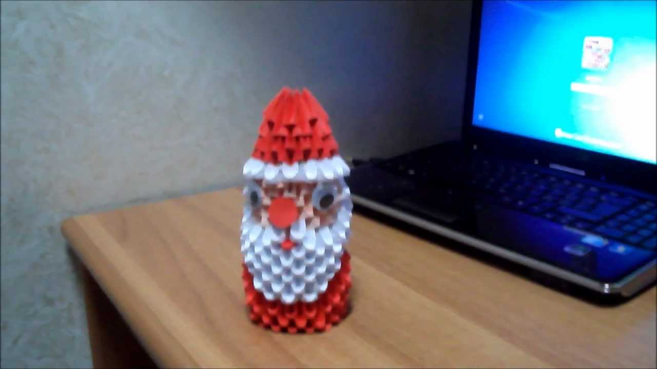 Babbo Natale 3d.3d Origami Babbo Natale Funny Santa Claus Youtube