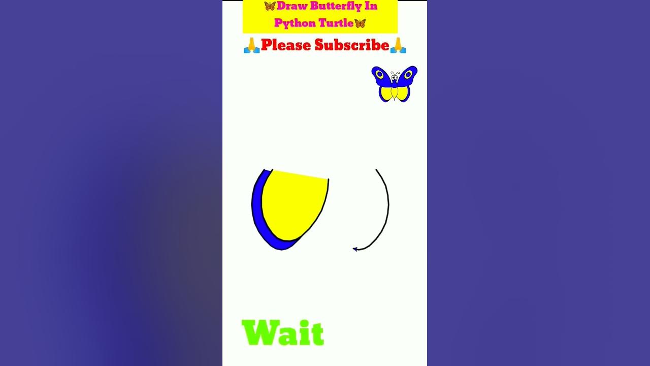 How to draw butterfly using Python turtle code|#shorts #butterfly # ...