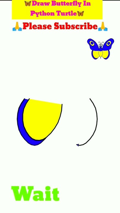 How to draw butterfly using Python turtle code|#shorts #butterfly # ...