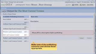 Publishing a Map in EasyDITA