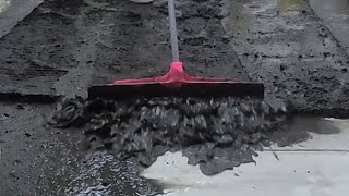 Washing a large woolen carpet that required 4 helpers was difficult but satisfying asmr