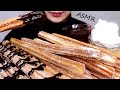 Churros Chocolate dip ASMR EATING SOUNDS खा