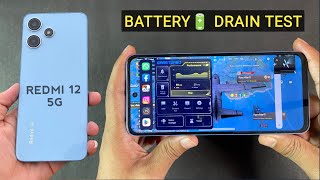 Redmi 12 5G Full Battery Drain Test & Gaming | 100% to 0% Full Battery Draining Redmi 12 5g Gaming