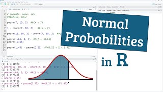 Areas under Normal Curve in R | Calculating probabilities in R Studio