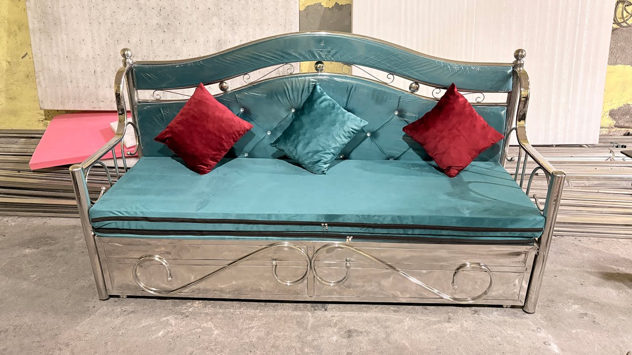Steel sofa steel bed ke new design 