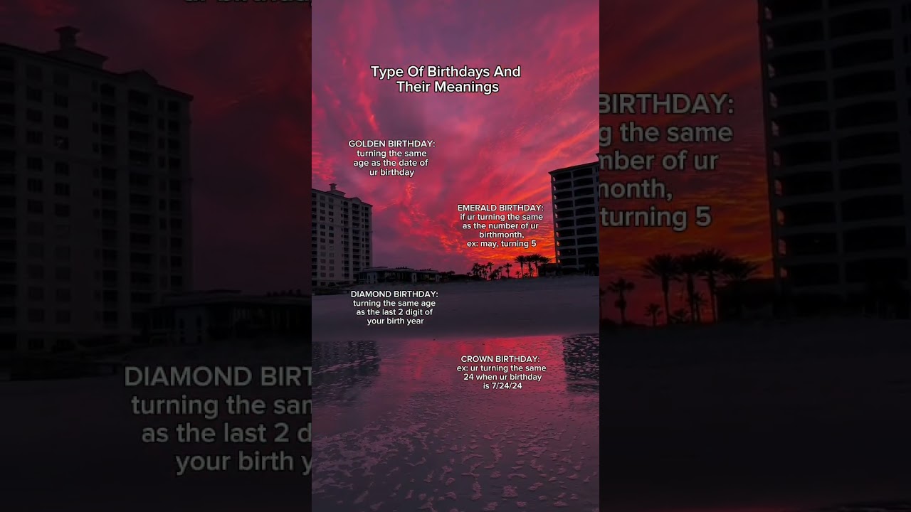 Type Of Birthdays And Their Meanings