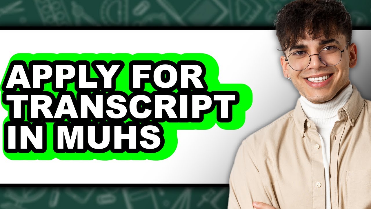 How to Apply for Transcript in Muhs - Step by Step - YouTube
