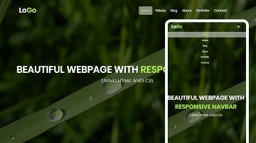 HTML 5 CSS 3 Beautiful landing page with responsive navigation bar | HOME PAGE DESIGNES | NAVBARS