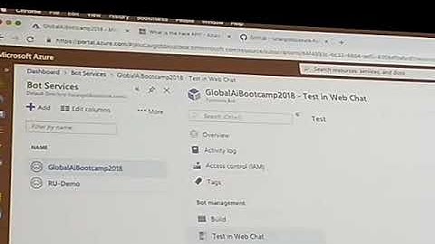 Connecting an Azure chatbot to a Telegram channel. Luca Gobbi