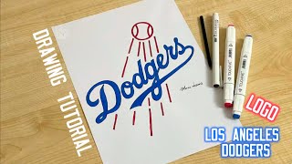 How to draw Los Angeles Dodgers logo / Los Angeles Dodgers win World Series