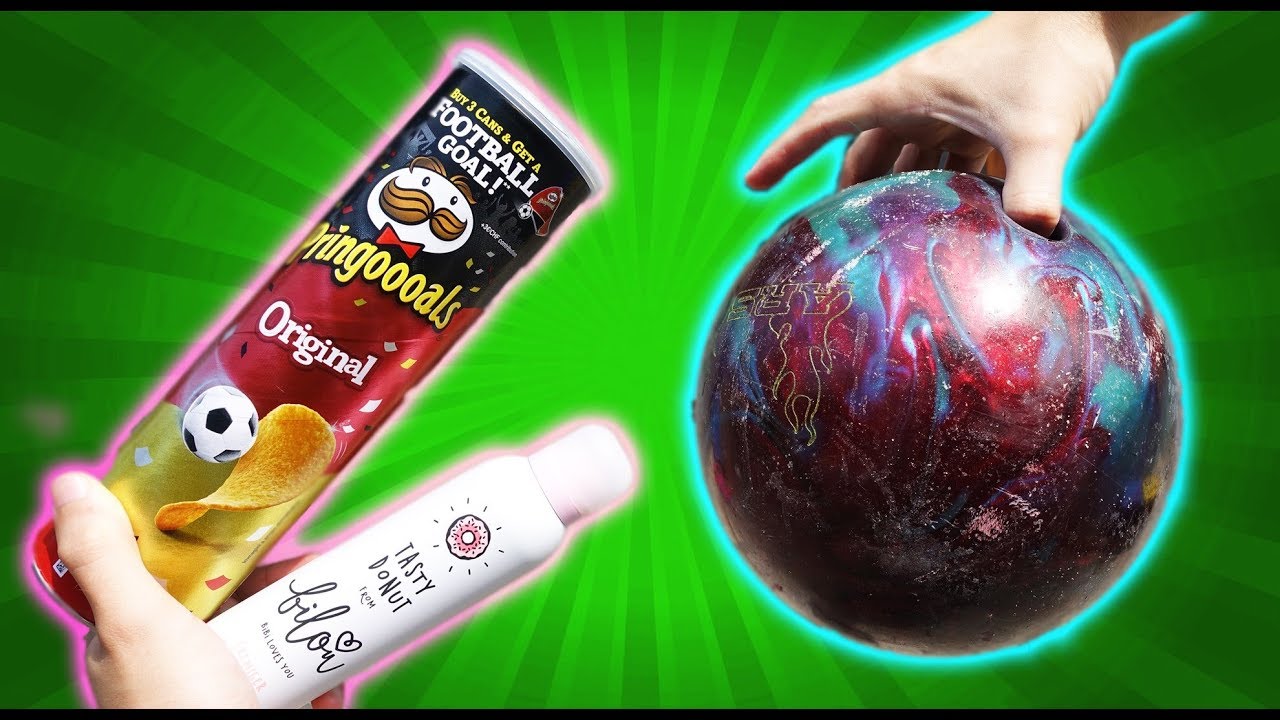 Experiment - BILOU Duschschaum vs BOWLING KUGEL vs Pringles