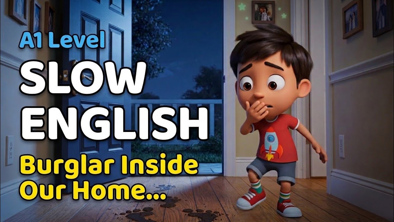 When a Burglar Comes to the House| English Listening Practice for Beginners (A1-A2 Level)