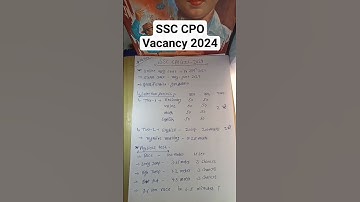 SSC CPO Notification 2024 | SSC CPO 2024 Vacancy #ssccpo #ssc #viral #shorts