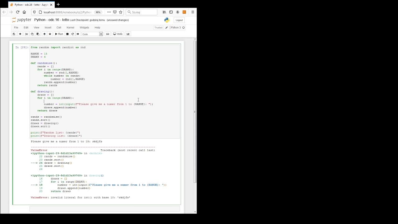 [ENG] Python programming - 16: lotto game - YouTube