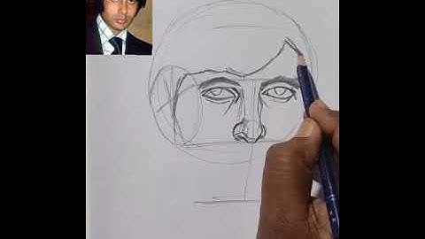 Amitabh bacchan portrait drawing with Loomis method// Loomis method portrait drawing of  bacchan sir