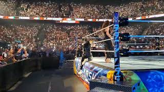 JEY USO YEET ENTRANCE AT WWE BACKLASH LYON - BIG POP -  RINGSIDE #wwe #backlash #france