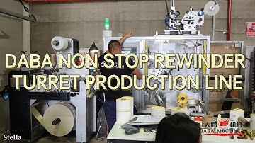 #automatic turret rewinding machine running at Spanish #customer #factory #label #diecutting