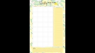 Weekly Meal Planner With Grocery List and Pantry Checklist screenshot 1