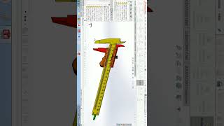 look 🤯 creative 😱 vernier caliper  📐 Designed in #Solidworks #Youtubeshorts #Shorts