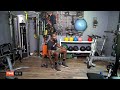 Complete body workout with dumbbells  a chair